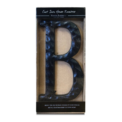 Cast Iron Letter B Black