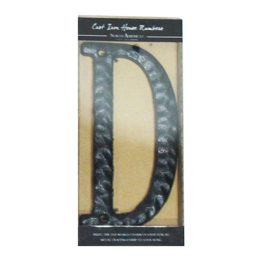 Cast Iron Letter D Black