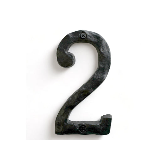 Cast iron number 2, 5.5 in (JS-RUSTICNUMBER-2)