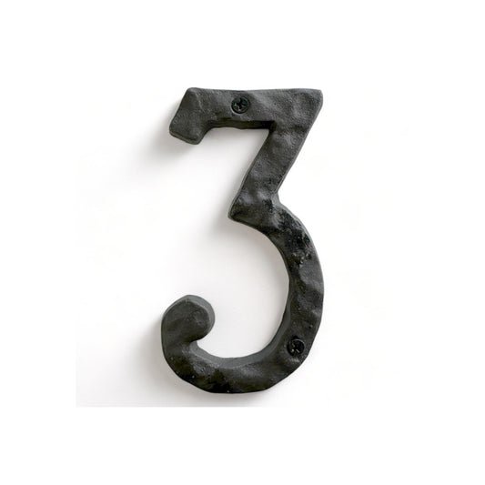 Cast iron number 3, 5.5 in (JS-RUSTICNUMBER-3)