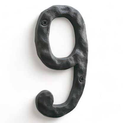 Cast iron number 6or9, 5.5 in (JS-RUSTICNUMBER-9)