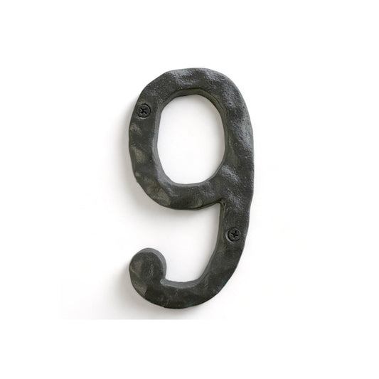 Cast iron number 6or9, 5.5 in (JS-RUSTICNUMBER-9)