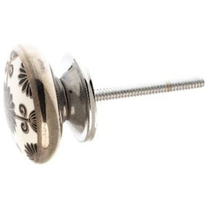 Ceramic Knob, Black & White