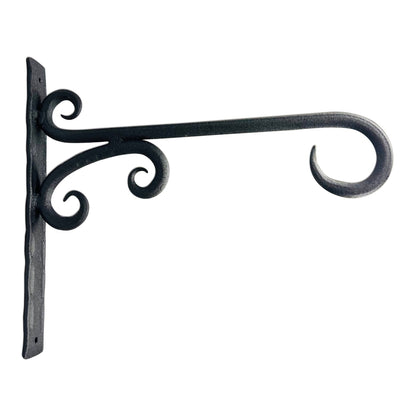 Hand Forged Hanger Brackets, 8 inch,  Antique Black