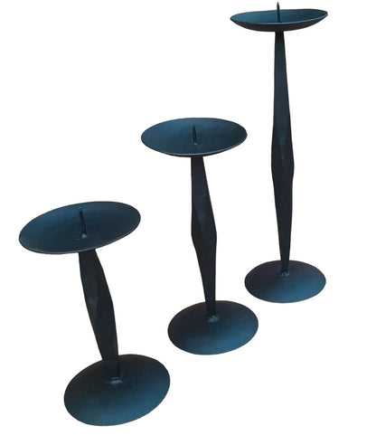 Cast Iron Candle Stand, Set of 3