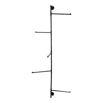 5 Arm Iron Towel Rack Med, Black