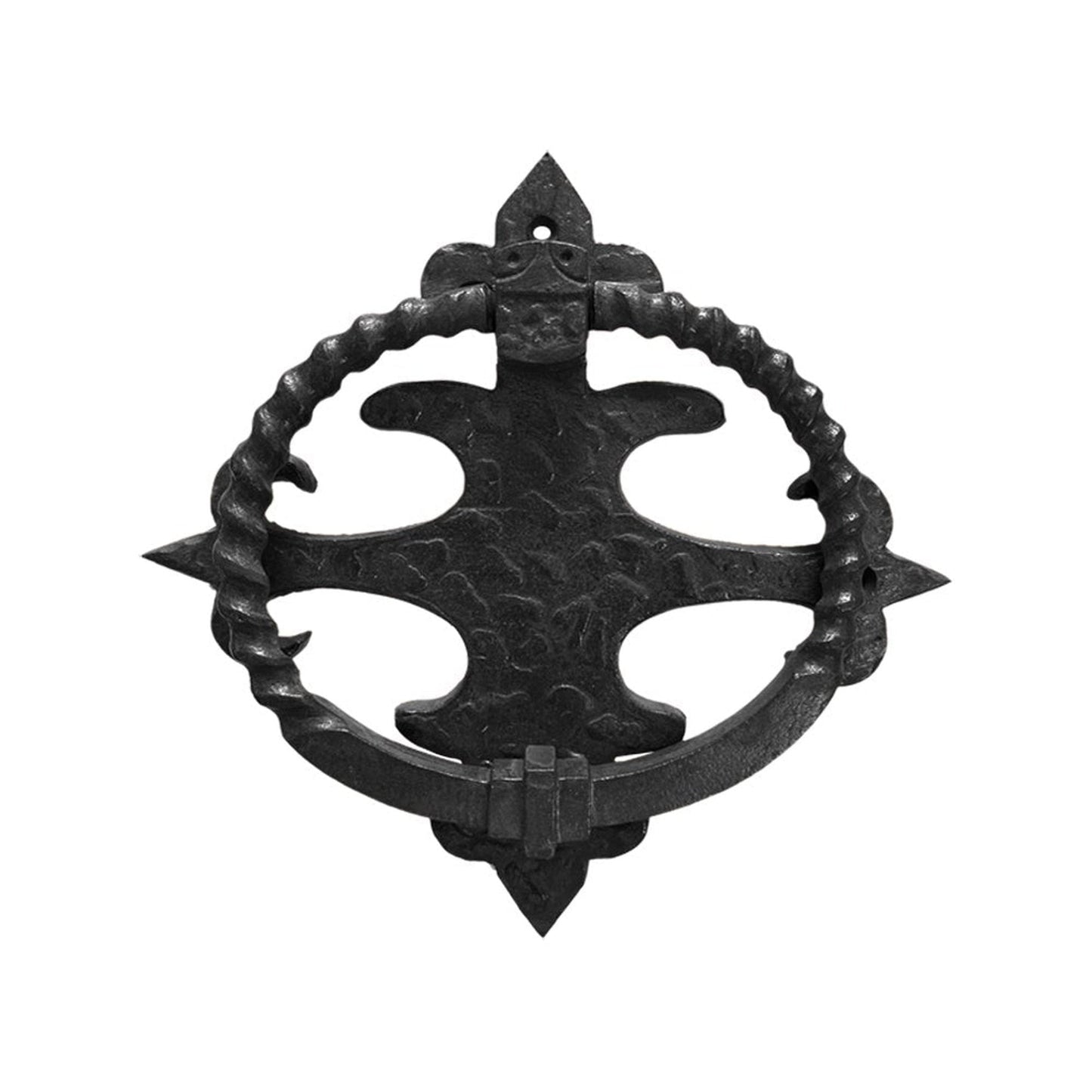 Ring Pull Door Knocker, Iron, Rustic Black