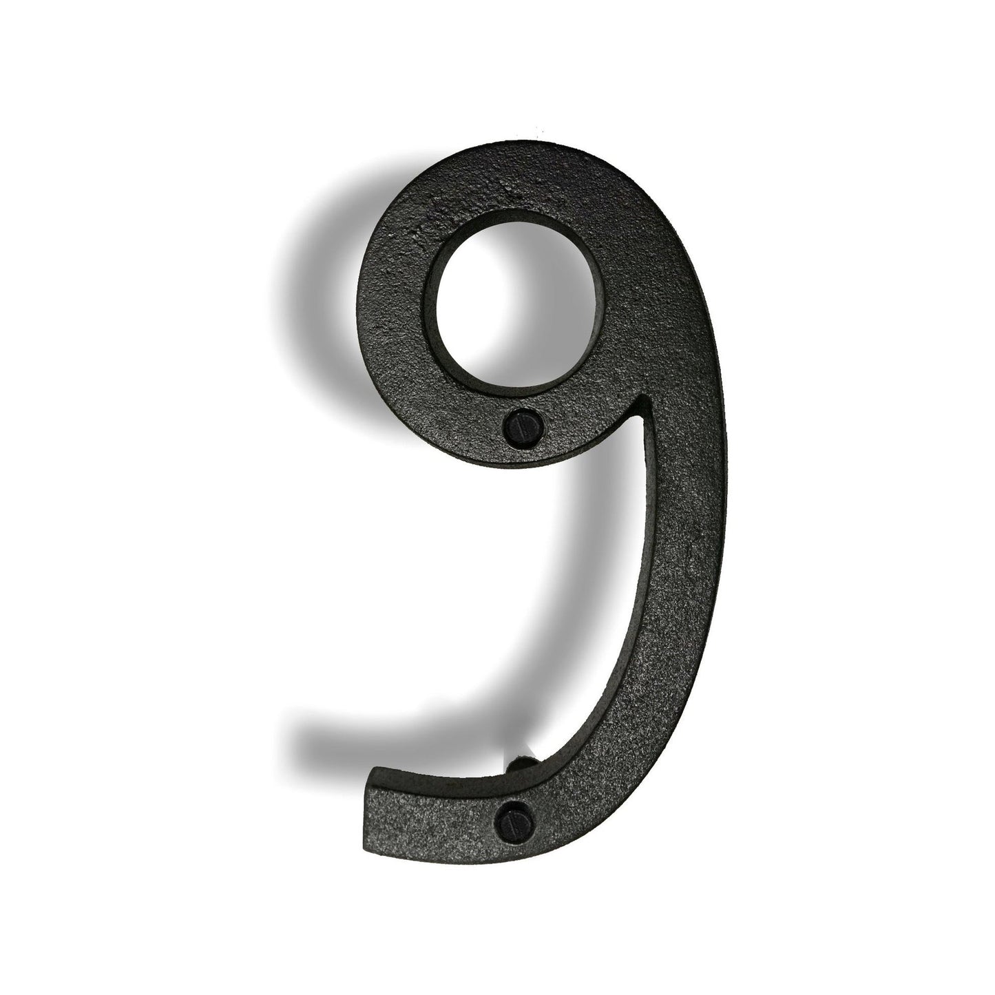 Colonial Wrought Iron Floating Number, 6.5 in, BLK, # 9