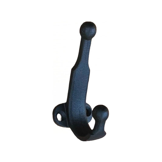 Allo Cast Iron Double Hooks, Small, Matte Black