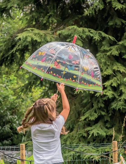 Kids Umbrella Transparent Butterflies