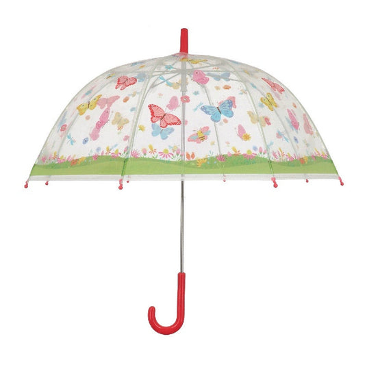 Kids Umbrella Transparent Butterflies