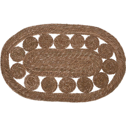 Rug Oval, Cattail Leaf Material, Size