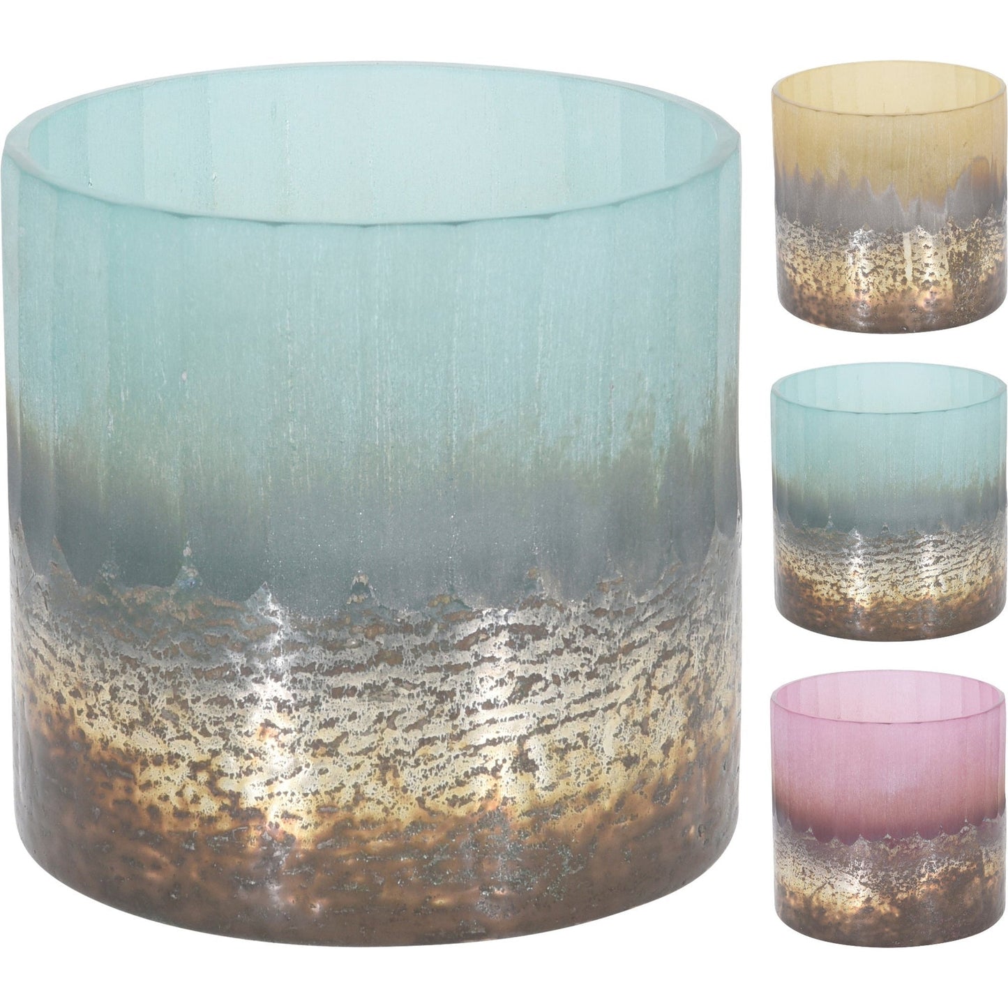 Sawyer Tealight Holder Glass 3Ass Clr