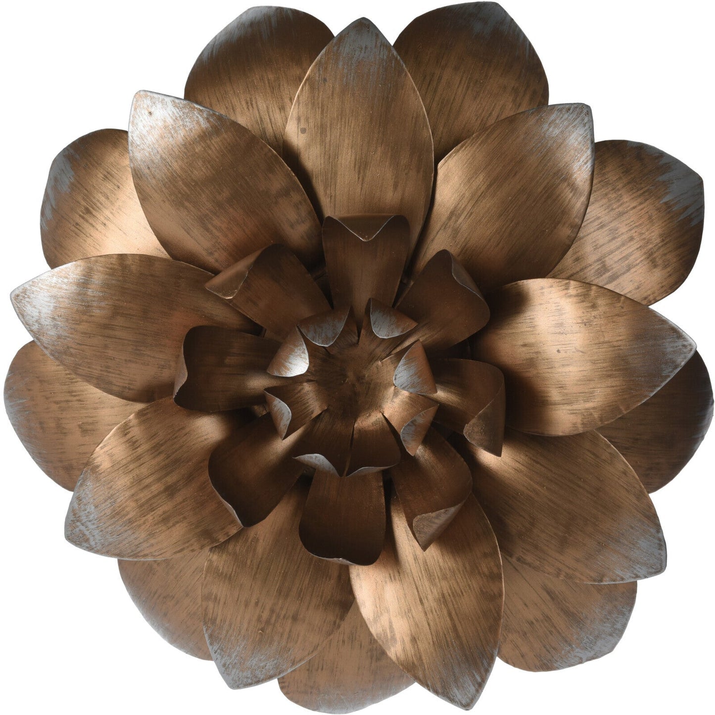 Wall Decoration Flower Metal, Golden Color, 2 Ass.