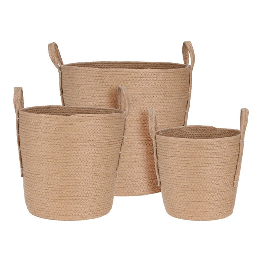 Basket Set Of 3 Sizes, Each Piece With 2 Handles