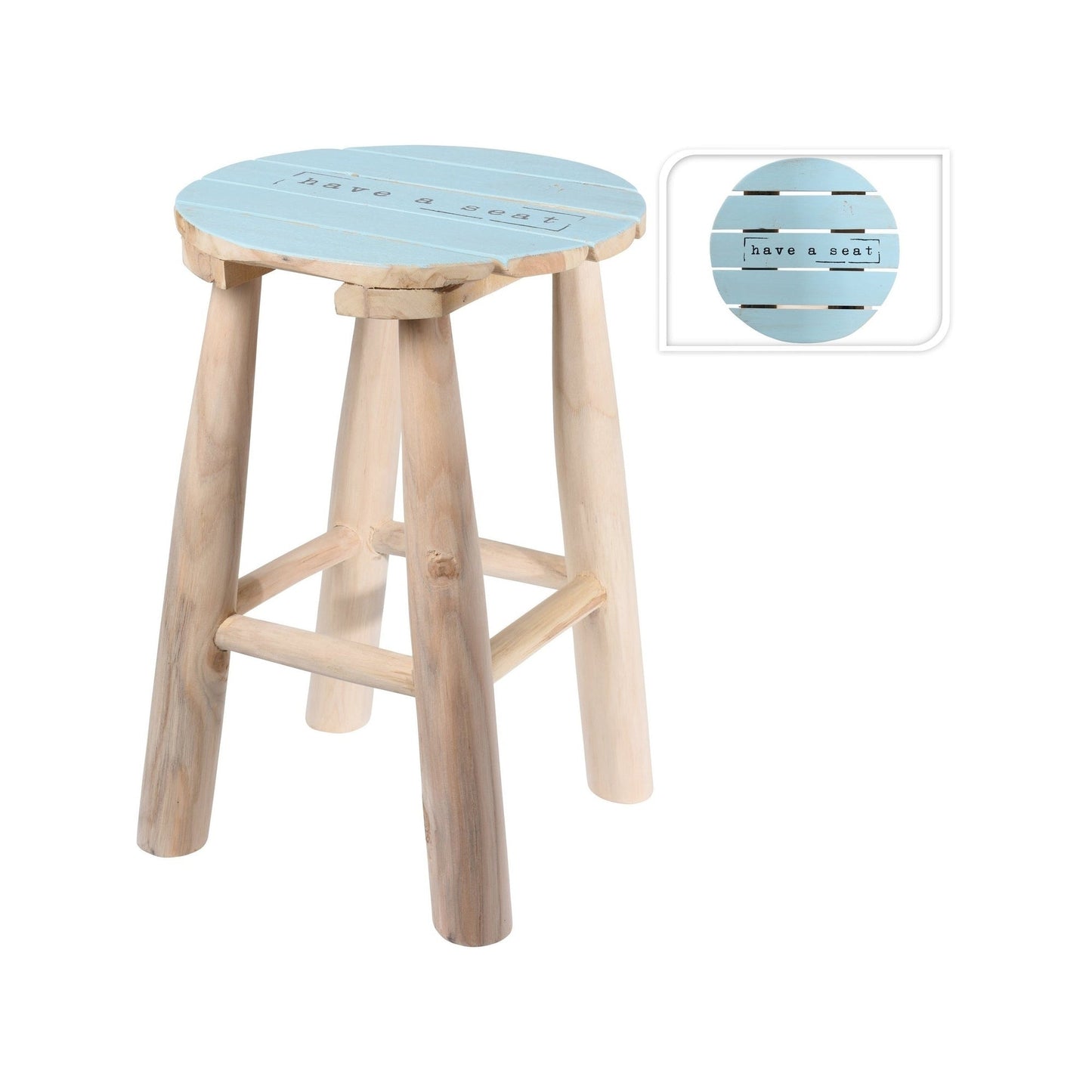 Stool Teak Wood 'Have A Seat'