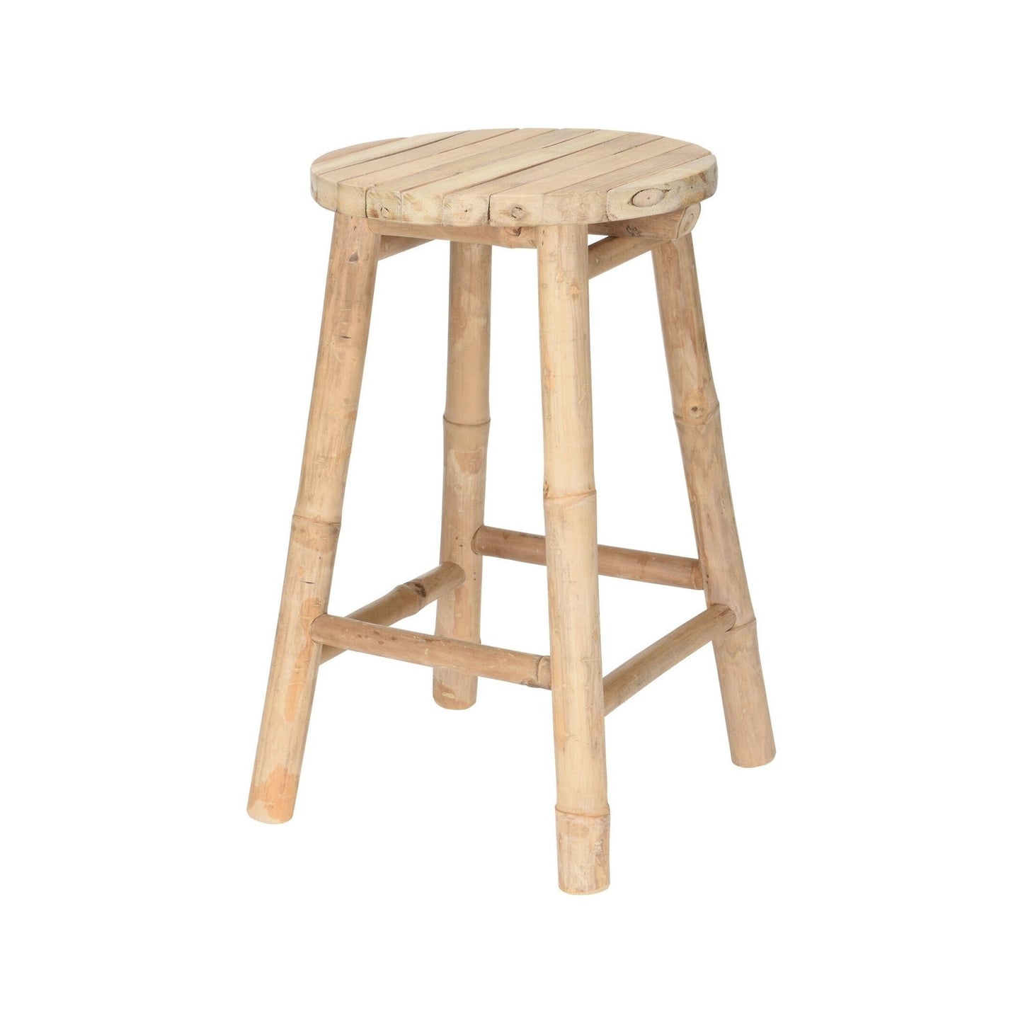 Stool Bamboo, Size D30X50Cm, Round Top