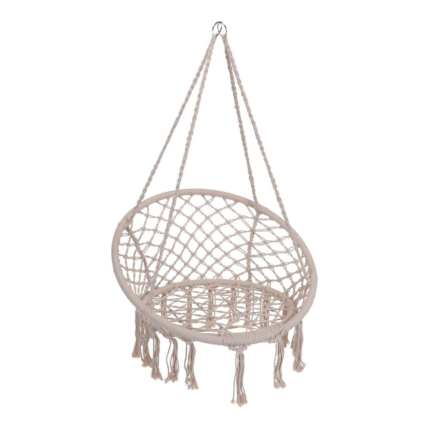 Hanging Chair Round. Poly Cotton, Off White