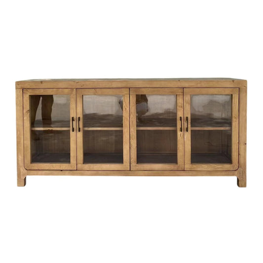 Recycled Pine 4Drs Buffet, Natural (KT-25003)