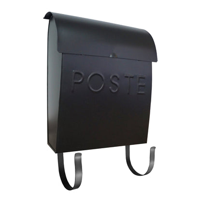 Euro Mailbox Black With POSTE