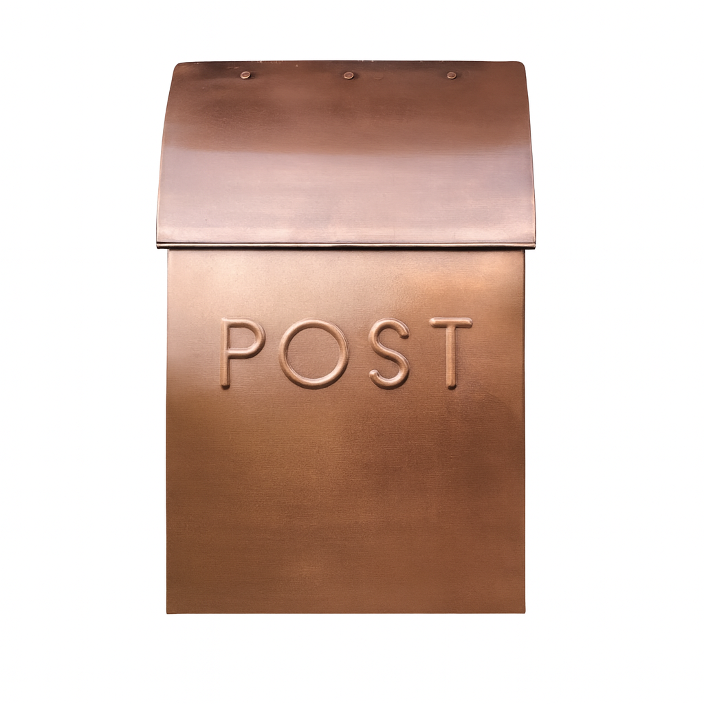 Milano Pointed Mailbox, Antique Copper