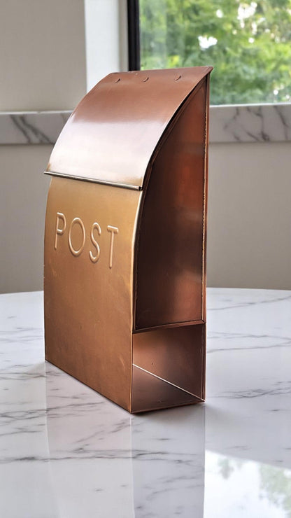 Milano Pointed Mailbox, Antique Copper