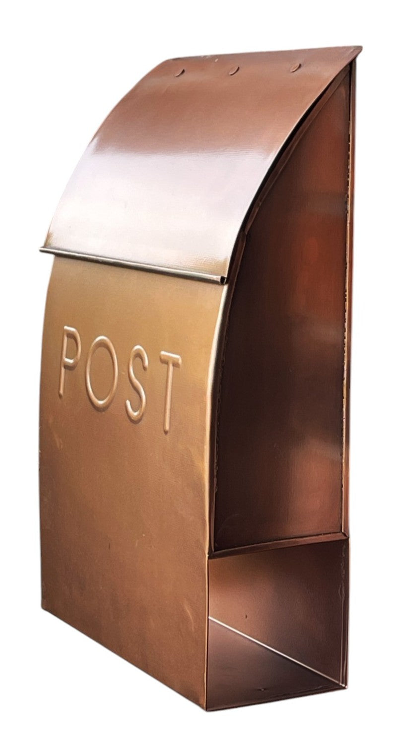 Milano Pointed Mailbox, Antique Copper