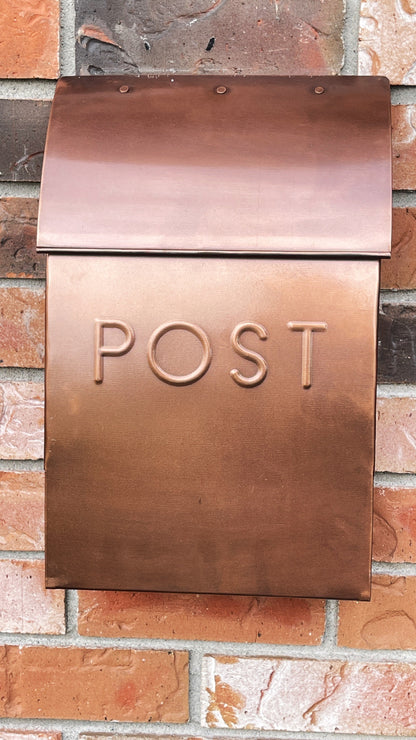 Milano Pointed Mailbox, Antique Copper