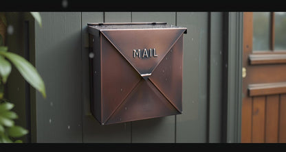 Large Chicago Letter Mailbox, Antique Copper