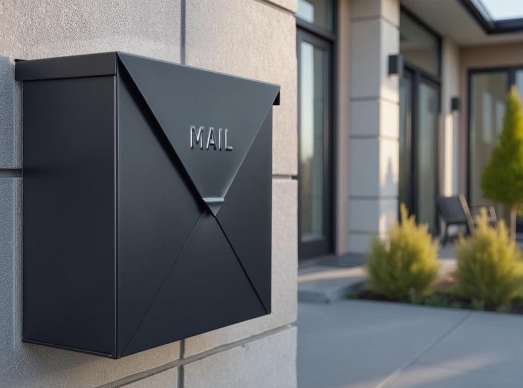 Large Chicago Letter Mailbox, Black