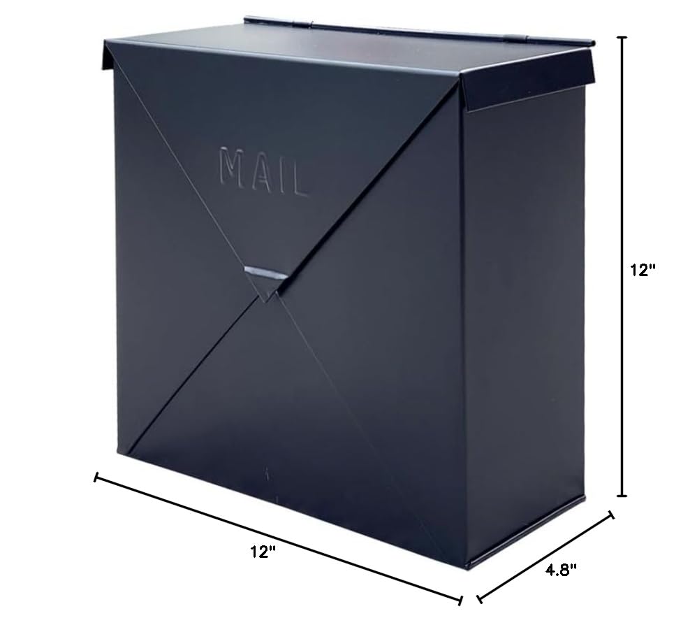 Large Chicago Letter Mailbox, Black