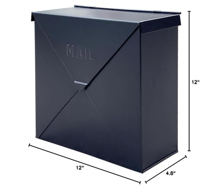 Large Chicago Letter Mailbox, Black