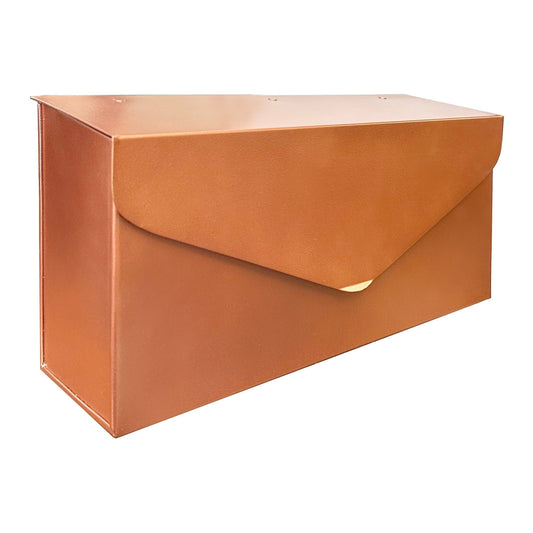 Long Envelope Mailbox, Copper Finish