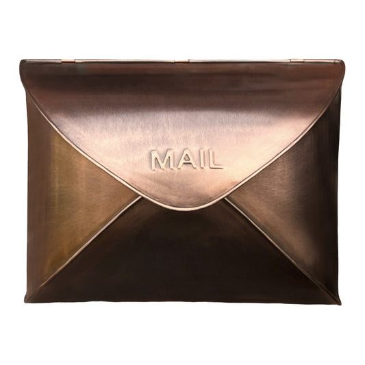 Envelope Mailbox, Antique Copper