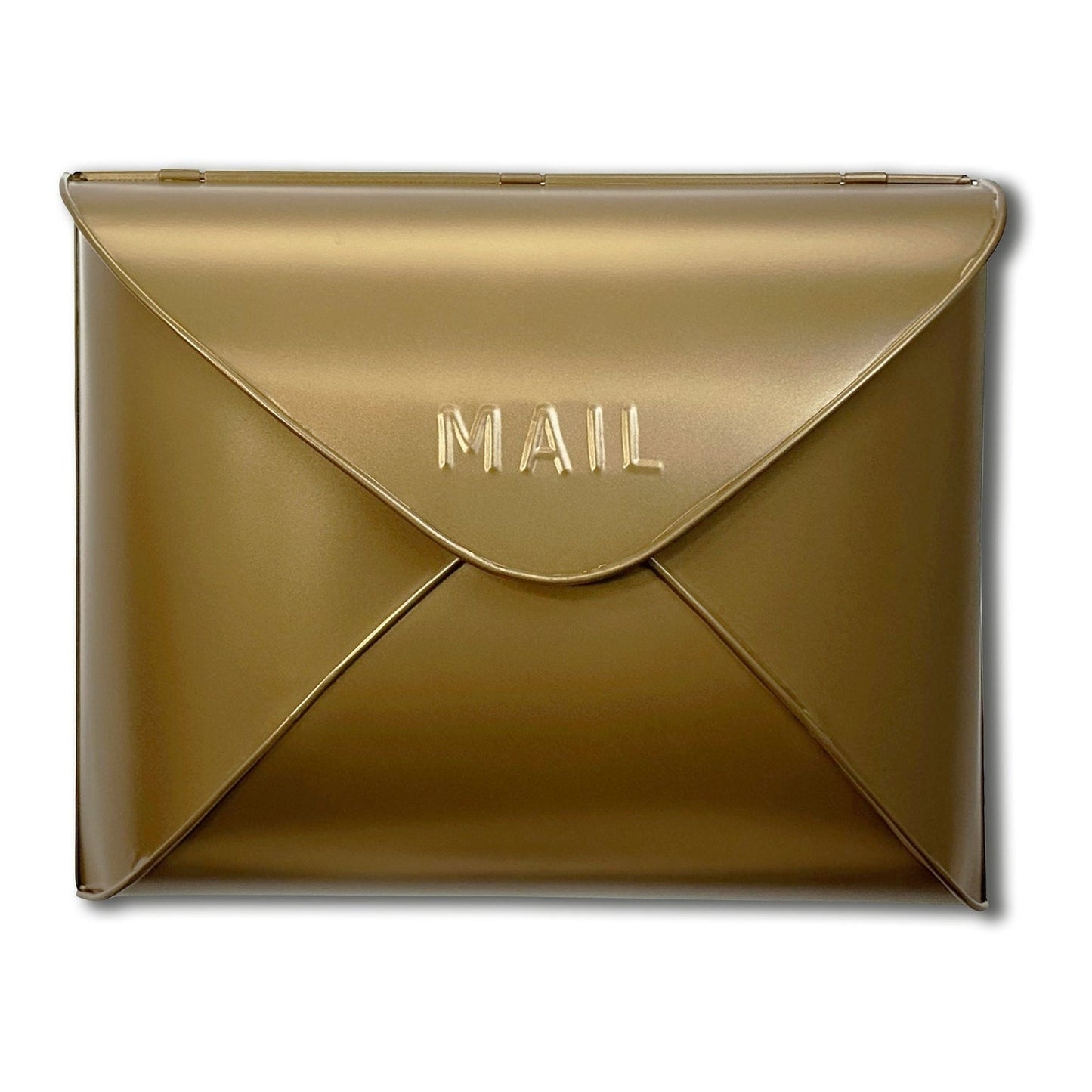 Antique Brass Envelope Mailbox, Large