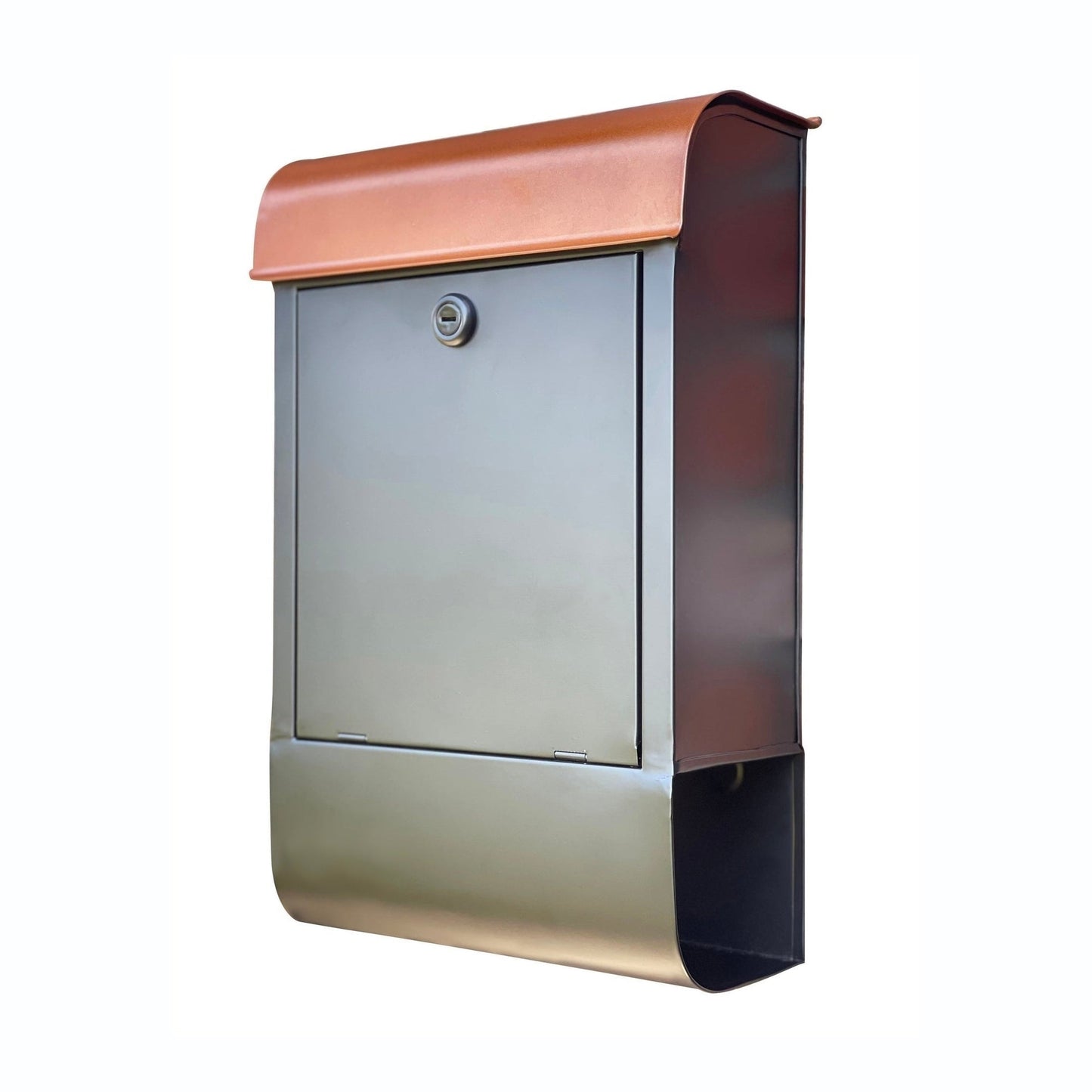 Dominion Iron Mailbox Black & Copper, W/lock & Holder