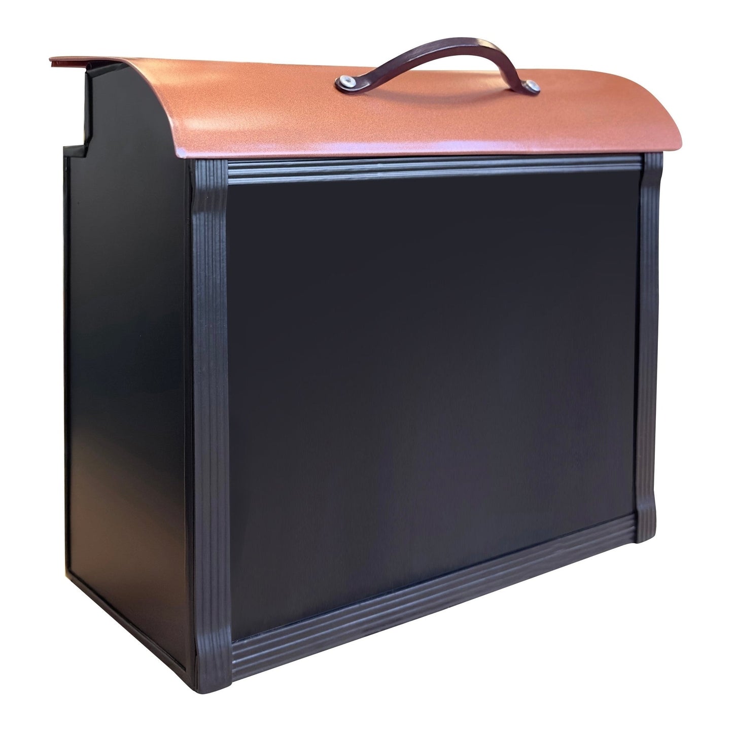 Mailbox with Handle, Black & Copper