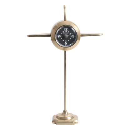 Table Clock, 3" Face, Matt Antq Brass