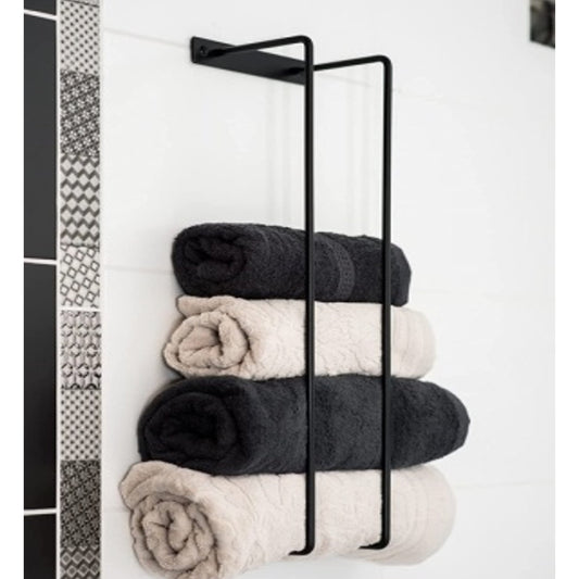 Wall Mounted Solid Metal Tall Towel Rack