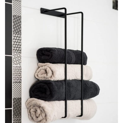 Wall Mounted Solid Metal Tall Towel Rack