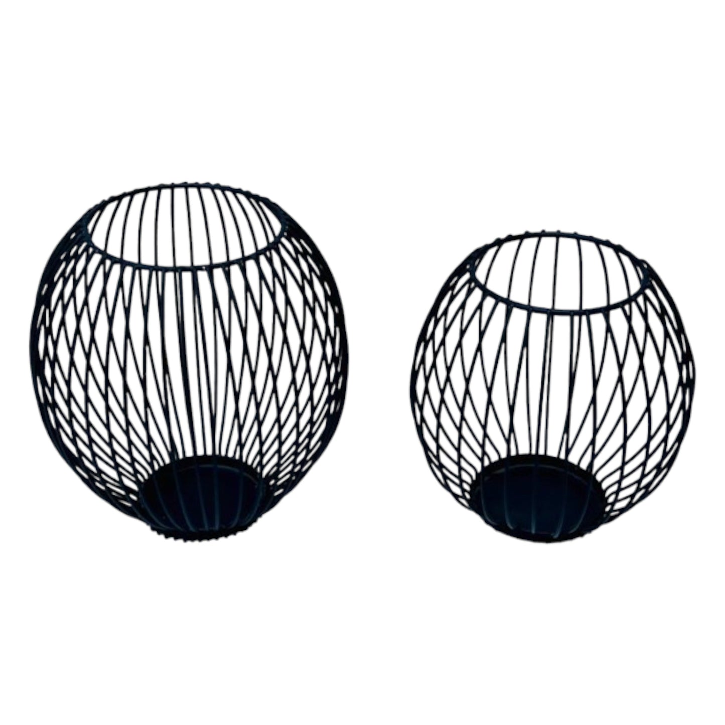 Wire Cage Candle Holders, Set of 2