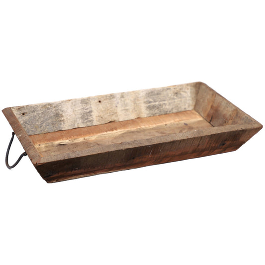 Recycled Wood Tray With Handle