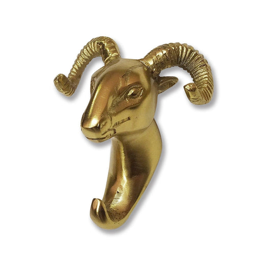 Safari Wall Hook, Deer, Gold Finish