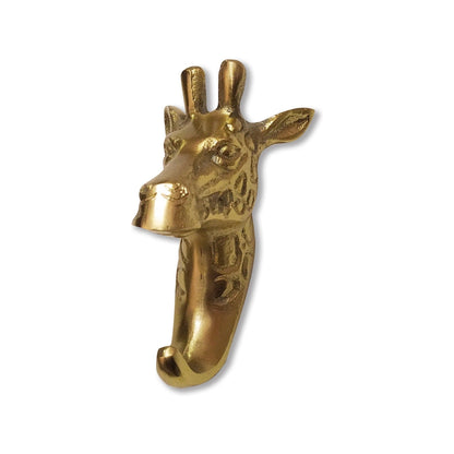 SAFARI WALL HOOK, GRAFFE, GOLD FINISH