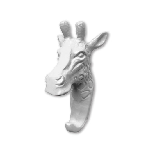 Safari Wall Hook, Giraffe, White Powder Coated