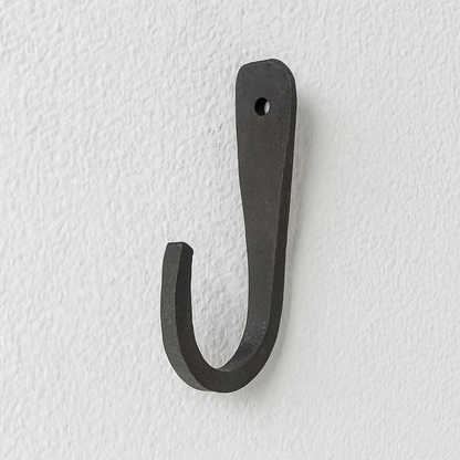 Hand-Forged Black Flat Hook