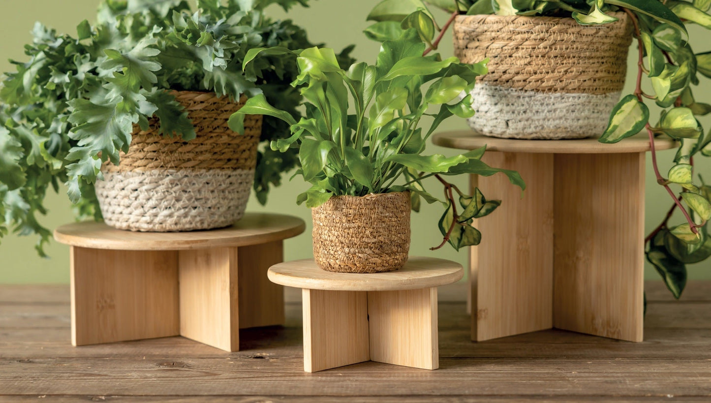 Plant Pot Stand Bamboo M