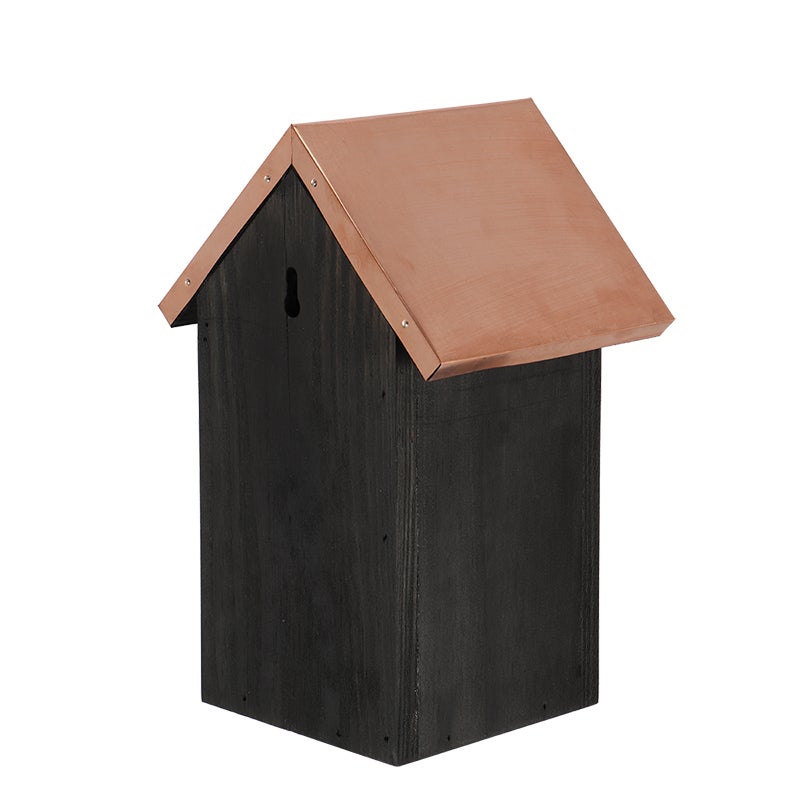 Bird House Black Copper Blue Tit
