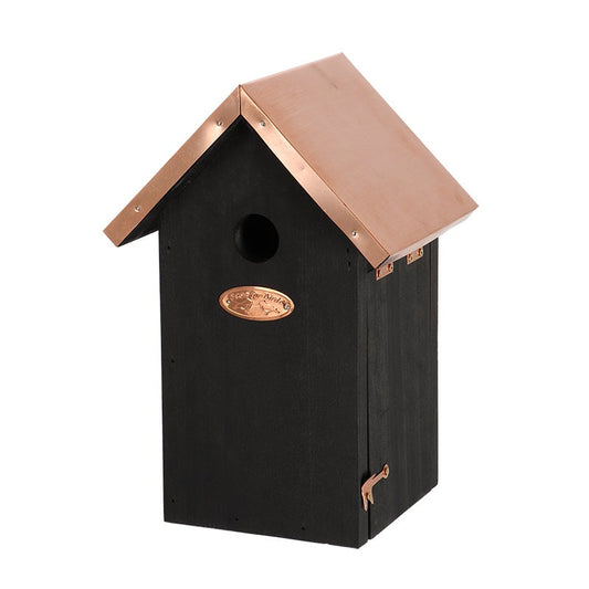 Bird House Black Copper Blue Tit