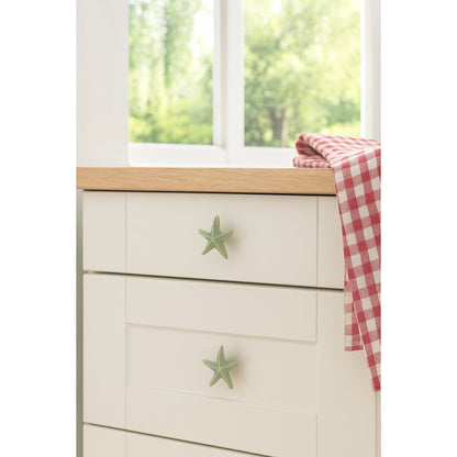 Starfish Knob Cast Iron White, Last Chance